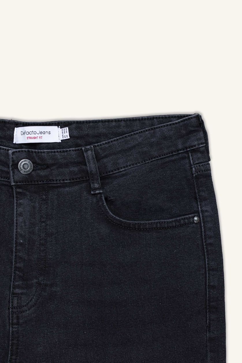 MAN Black Straight Fit Trousers