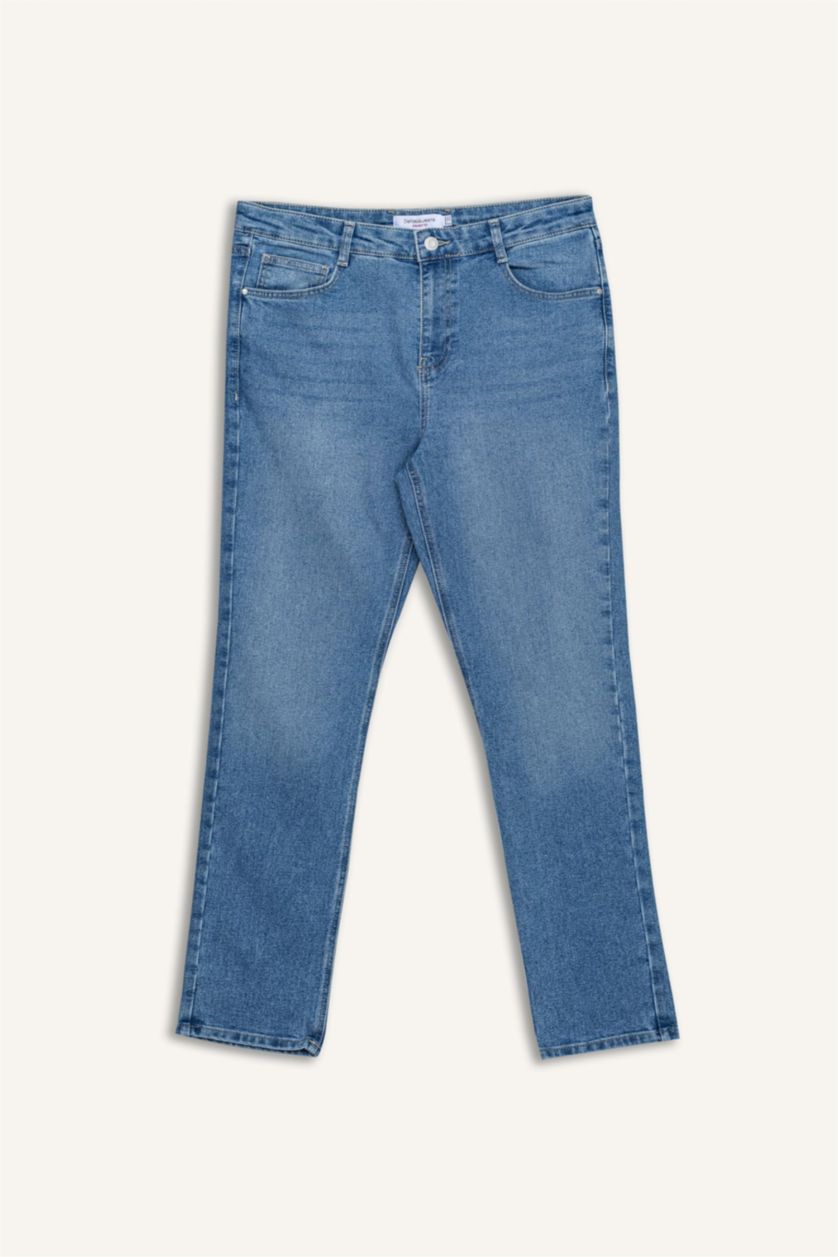 رجالي أزرق فاتح بنطلون قصة مستقيمة