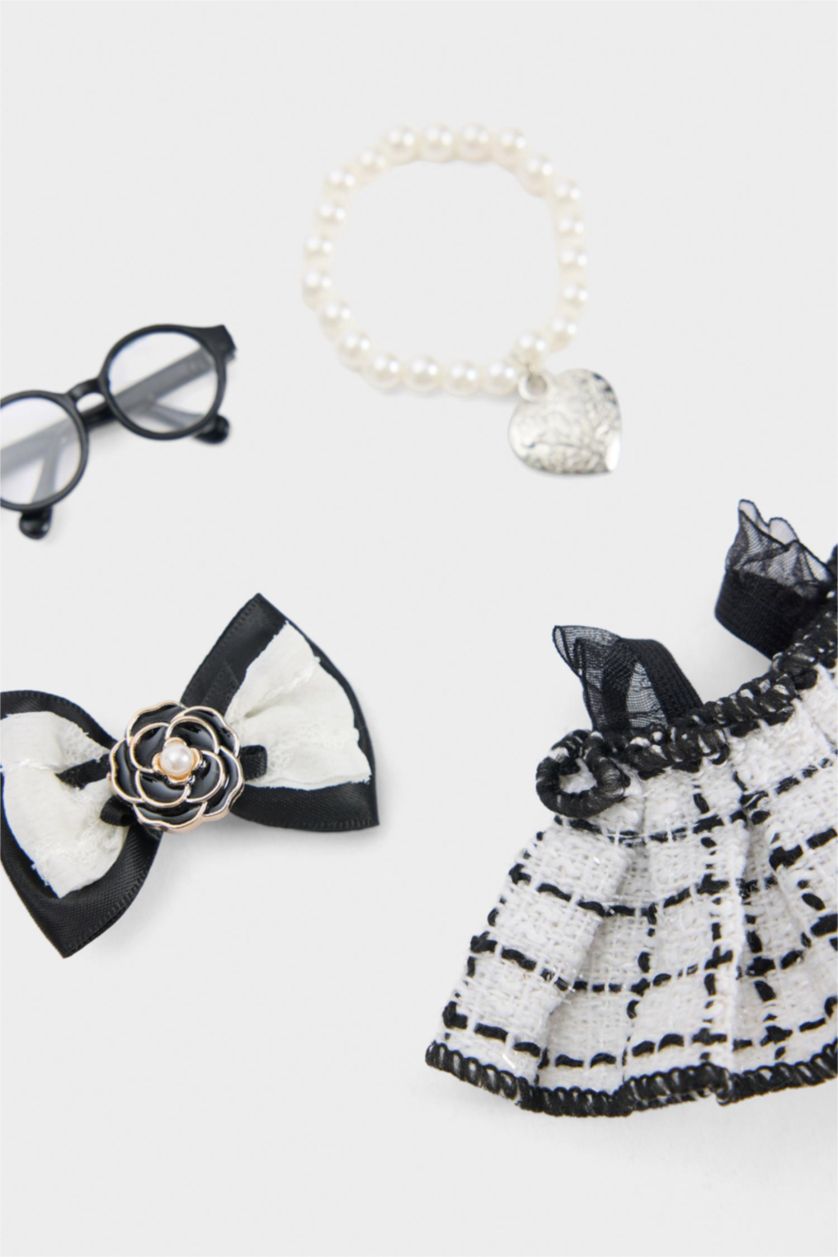 Kadın Karma Kadın Fiyonk Detaylı Giydirilebilir Charm Anahtarlık Kostümü