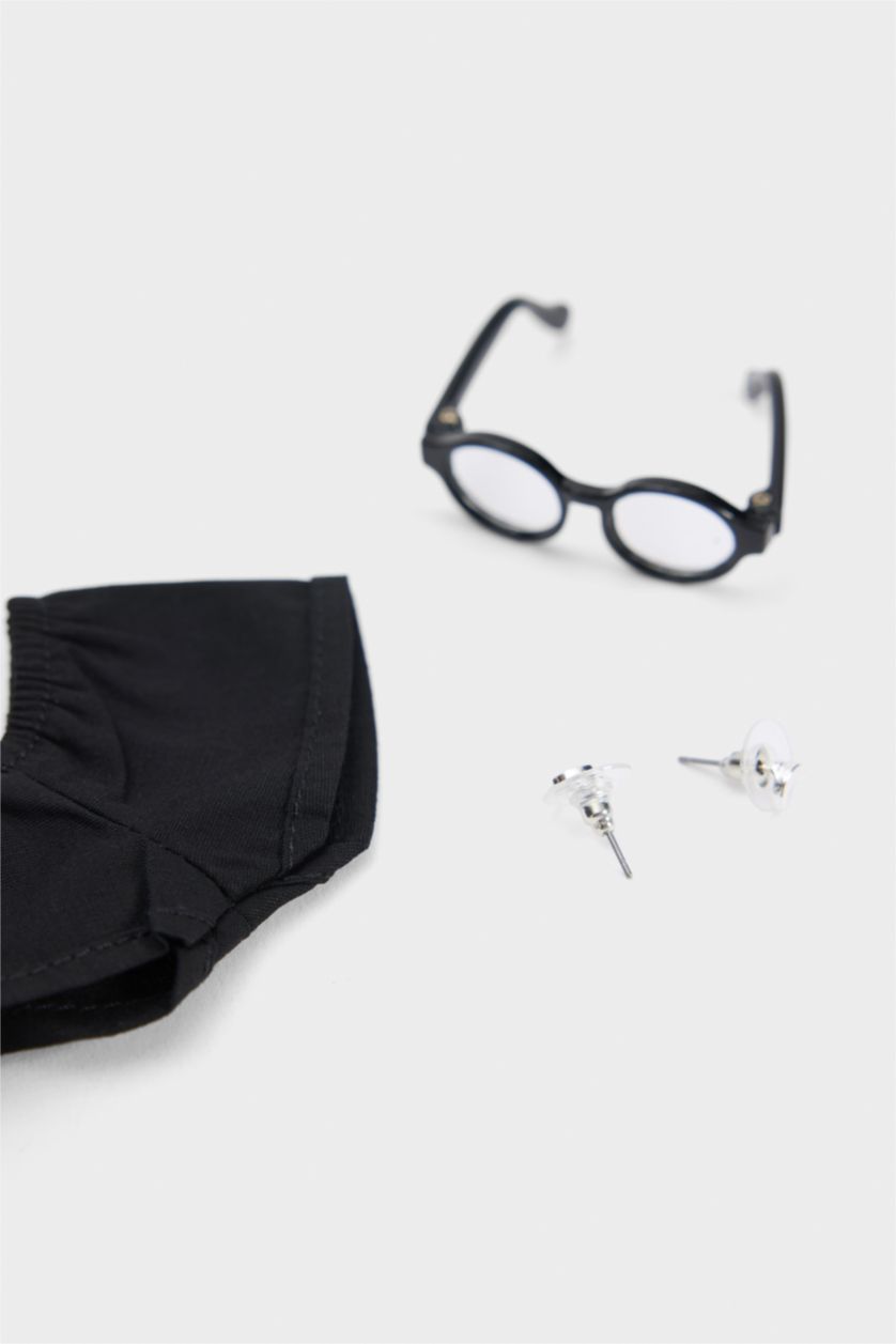 Kadın Karma Kadın Siyah-Beyaz Detaylı Giydirilebilir Charm Anahtarlık Kostümü