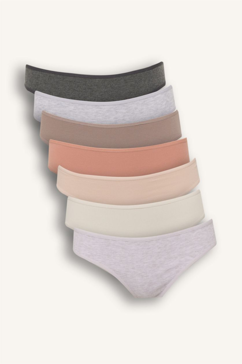 WOMAN Beige Ribana 7-Pack Briefs