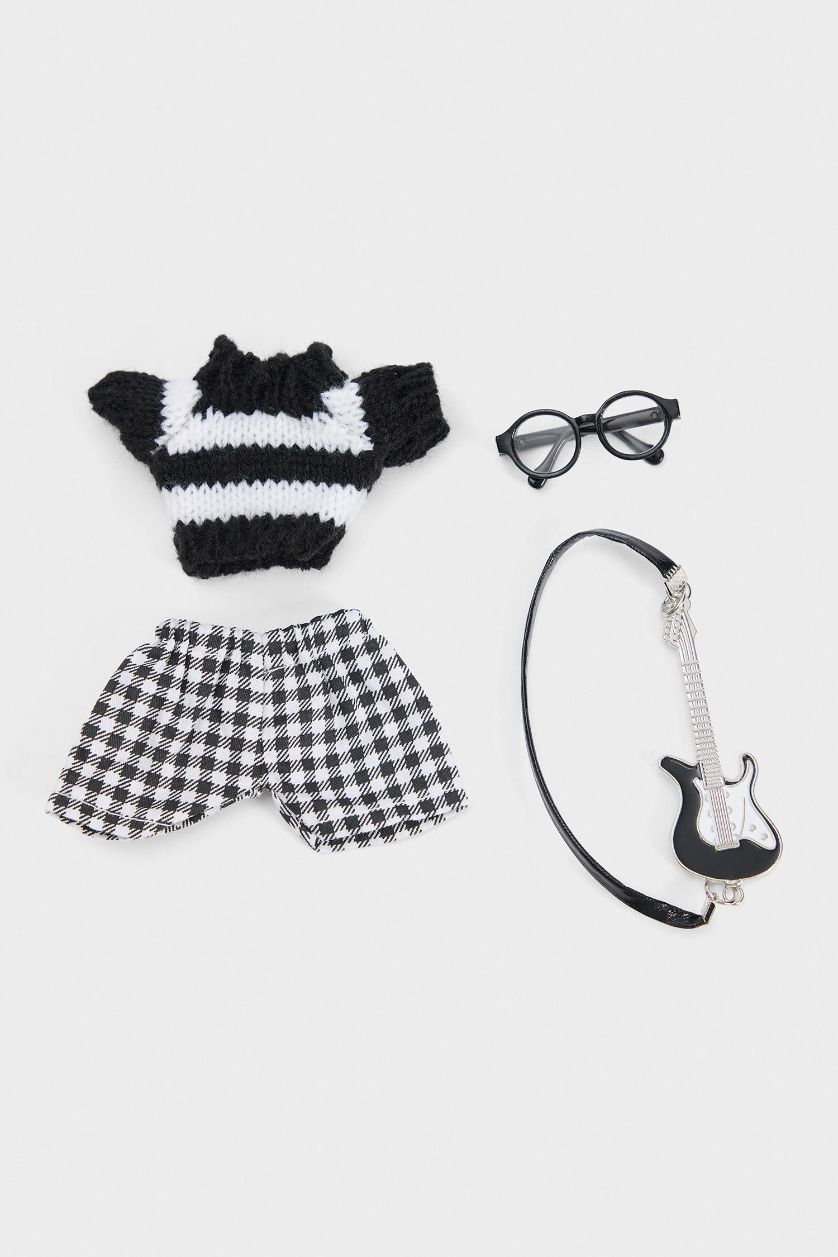 WOMAN MIXED Woman Black Guitar Detail Wearable Charm Keychain