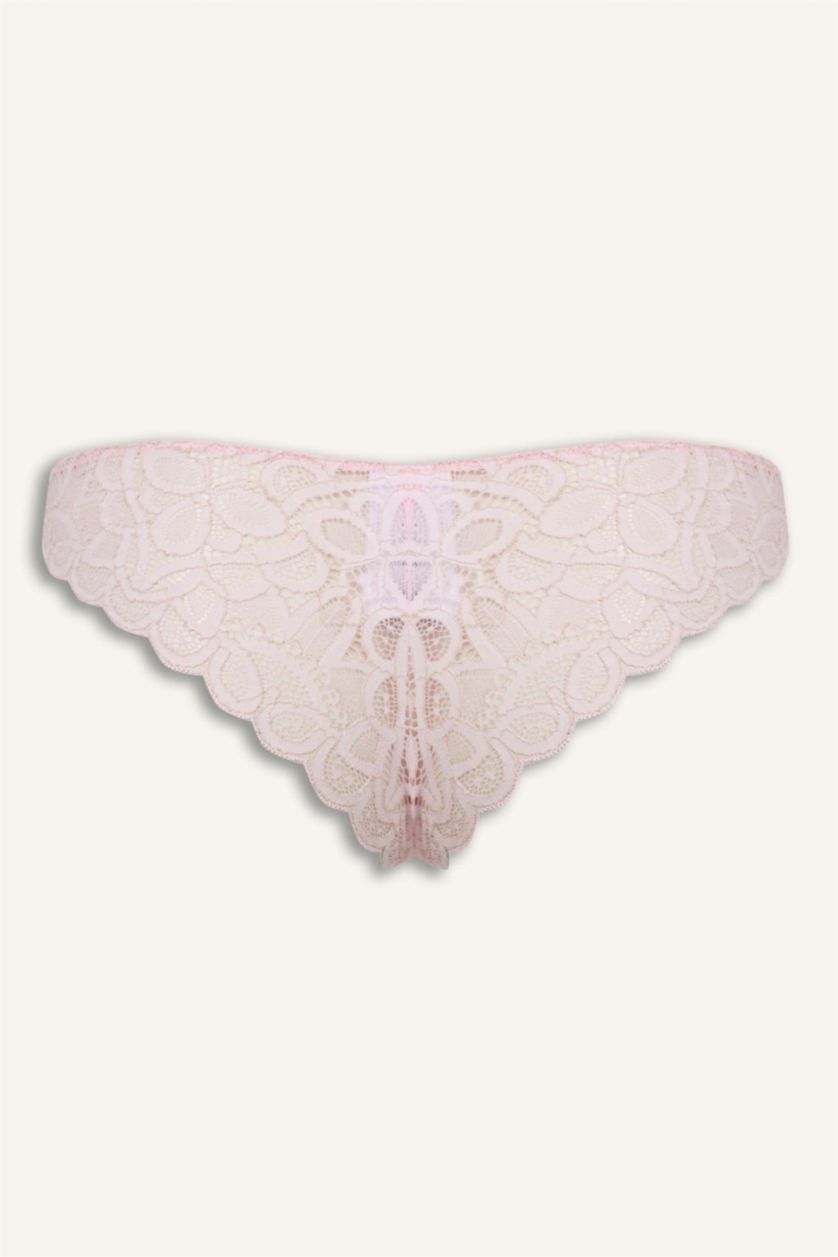 WOMAN Light Pink Brazilian Lace Panties