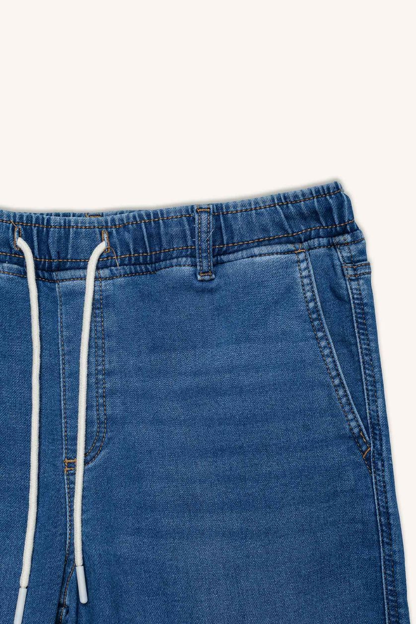 رجالي أزرق فاتح بنطلون وايد ليج برجل واسع