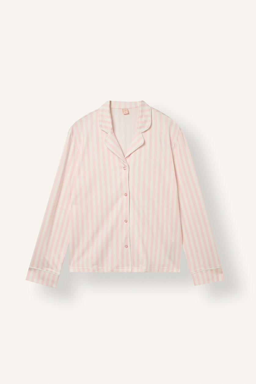 WOMAN Pink Regular Fit Striped 2 Piece Set