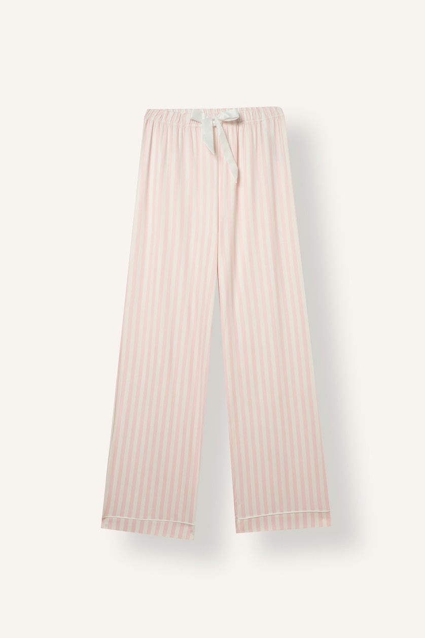 WOMAN Pink Regular Fit Striped 2 Piece Set