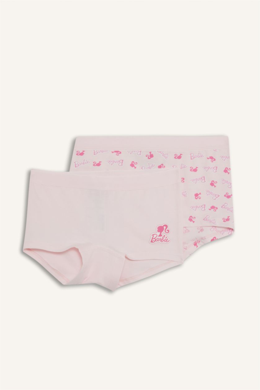 Kız Çocuk - Genç Kız Açık Pembe Barbie Penye 2'li Boxer Kız Çocuk