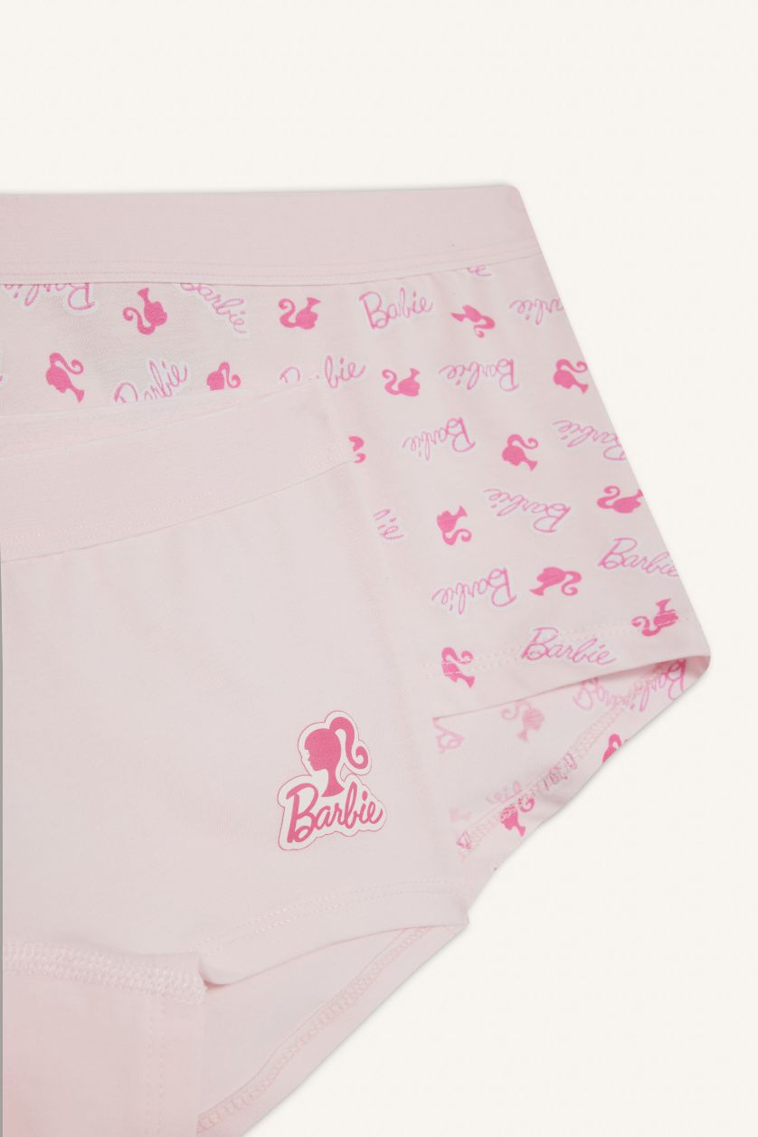 Kız Çocuk - Genç Kız Açık Pembe Barbie Penye 2'li Boxer Kız Çocuk