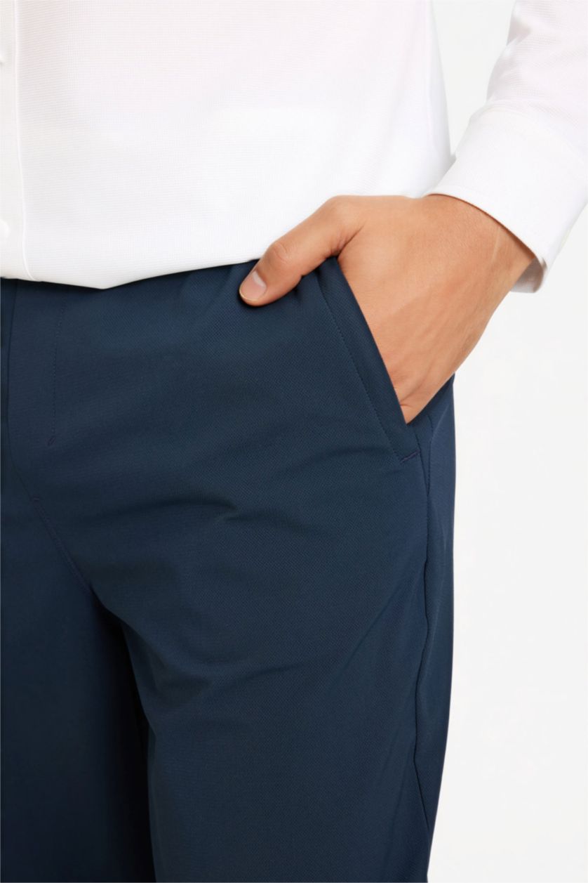 Мужчины Синий Брюки стандартного кроя для мужчин