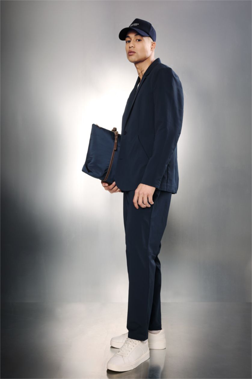 Мужчины Синий Брюки Standard Fit