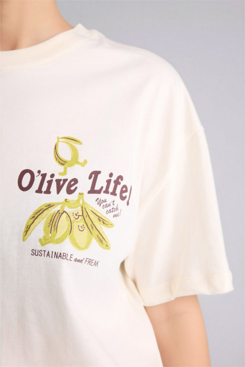 Женщины Бежевый Woman Short Sleeve T-Shirt