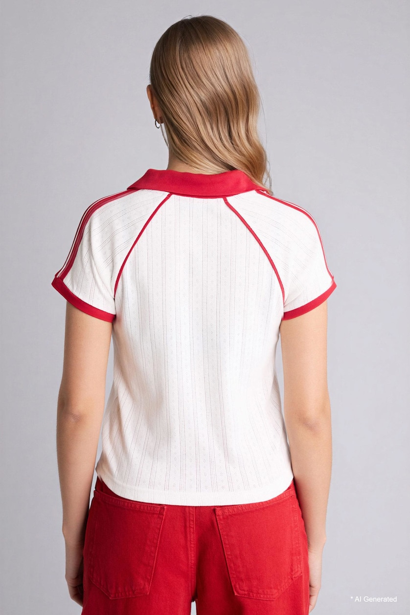 FEMME Blanc T-shirt imprimé à manches courtes Coupe ajustée