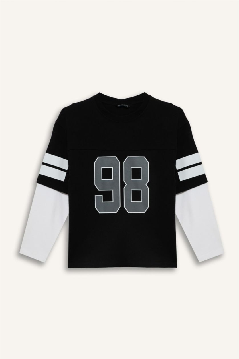 BOYS & TEENS Black Boy New Regular Fit Slogan Print T-Shirt