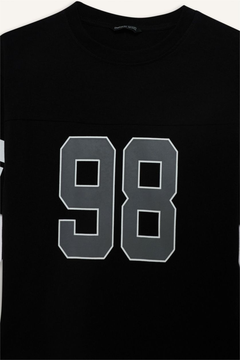 BOYS & TEENS Black Boy New Regular Fit Slogan Print T-Shirt