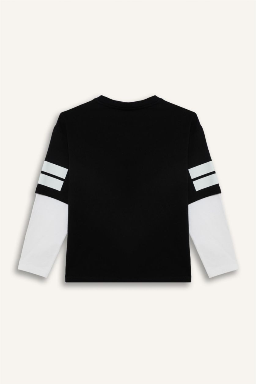 BOYS & TEENS Black Boy New Regular Fit Slogan Print T-Shirt