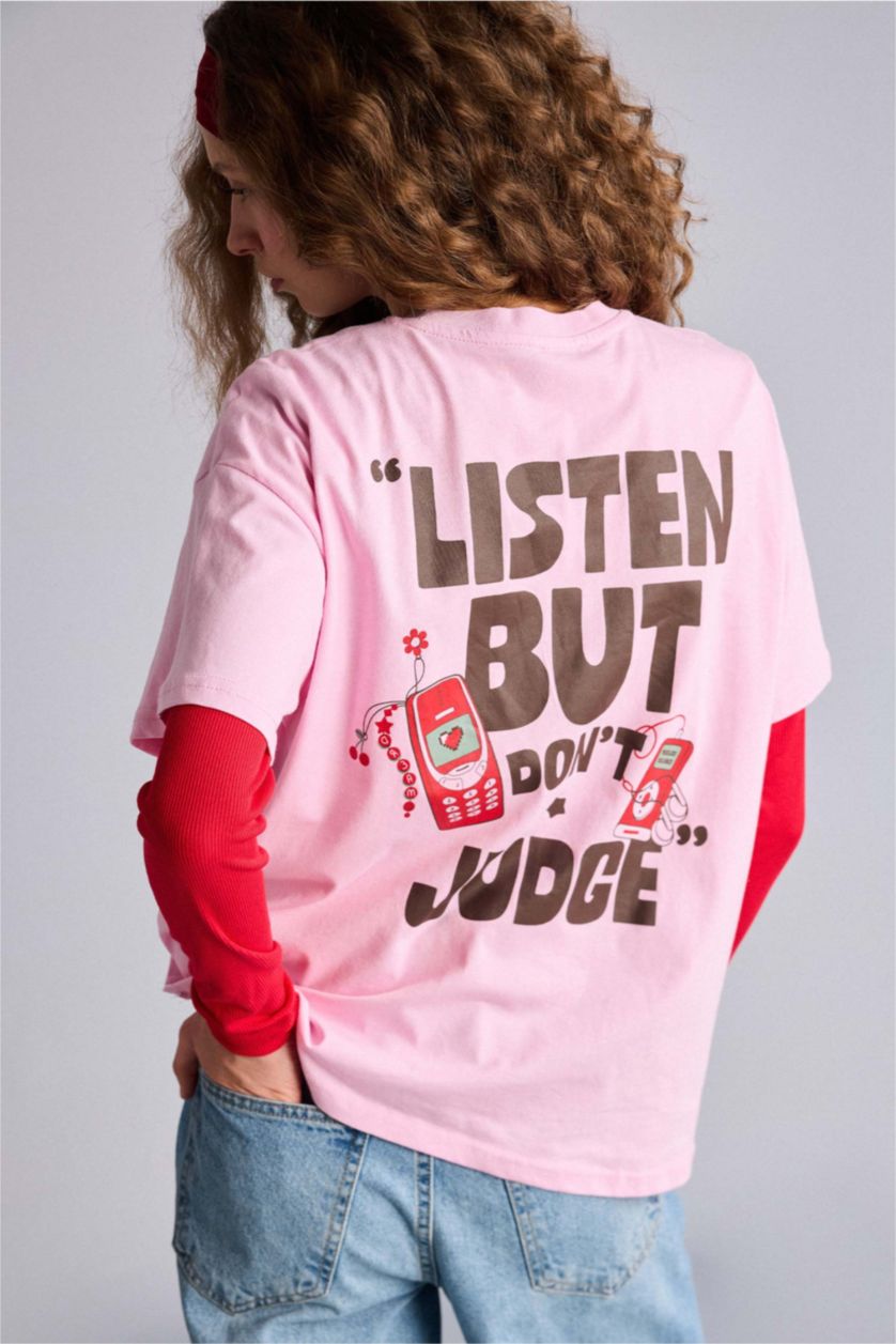 WOMAN Light Pink Woman Short Sleeve T-Shirt