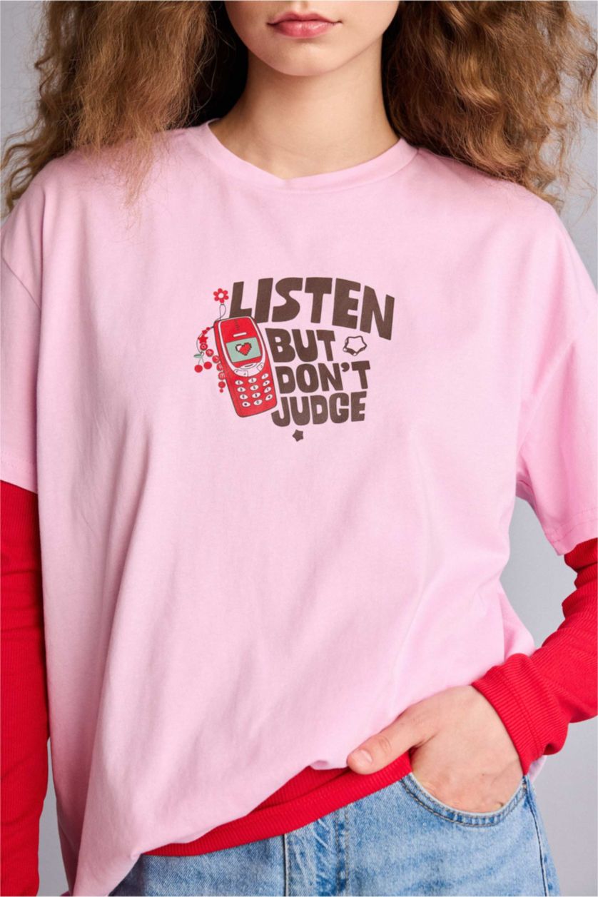 WOMAN Light Pink Woman Short Sleeve T-Shirt