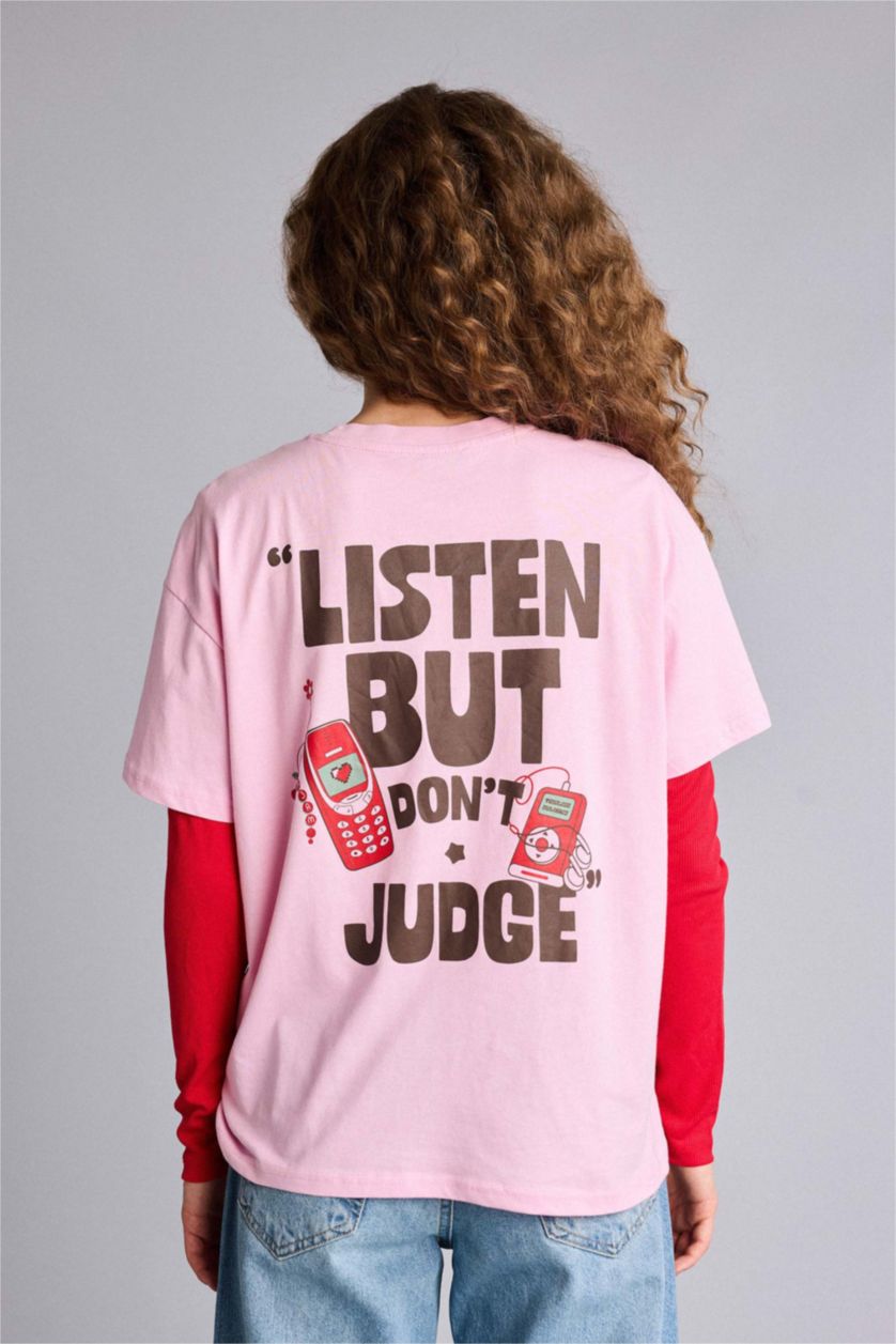 WOMAN Light Pink Woman Short Sleeve T-Shirt