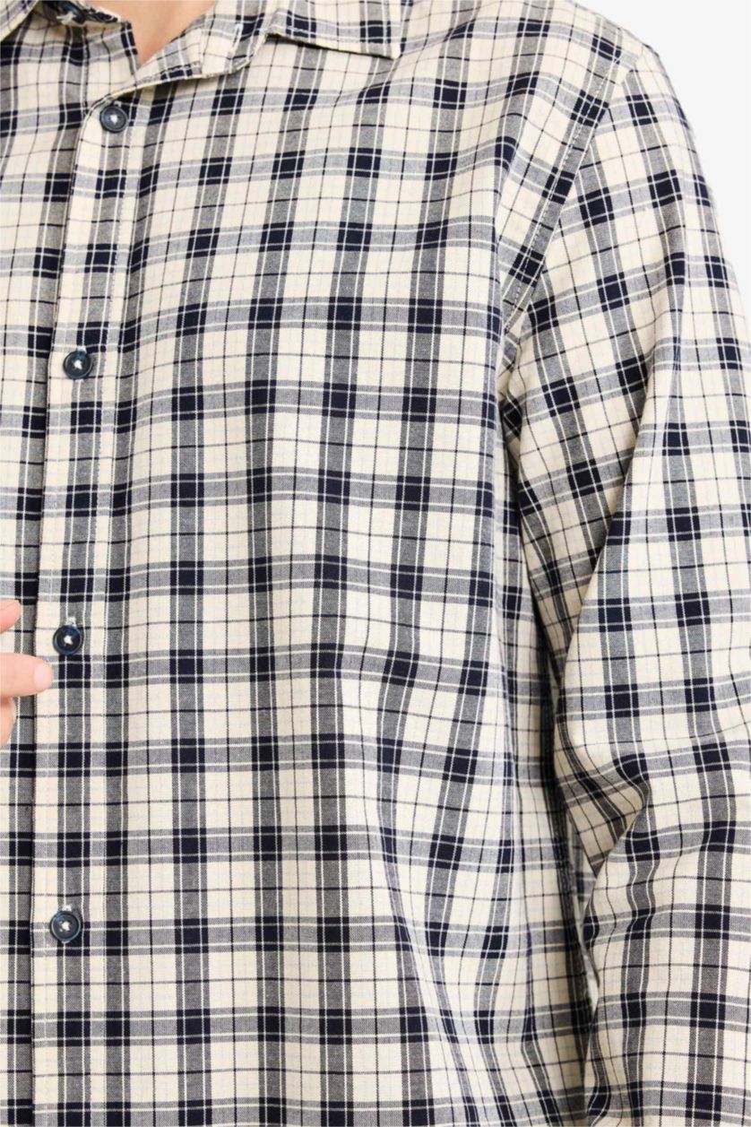 Erkek Lacivert %100 Pamuk Gömlek