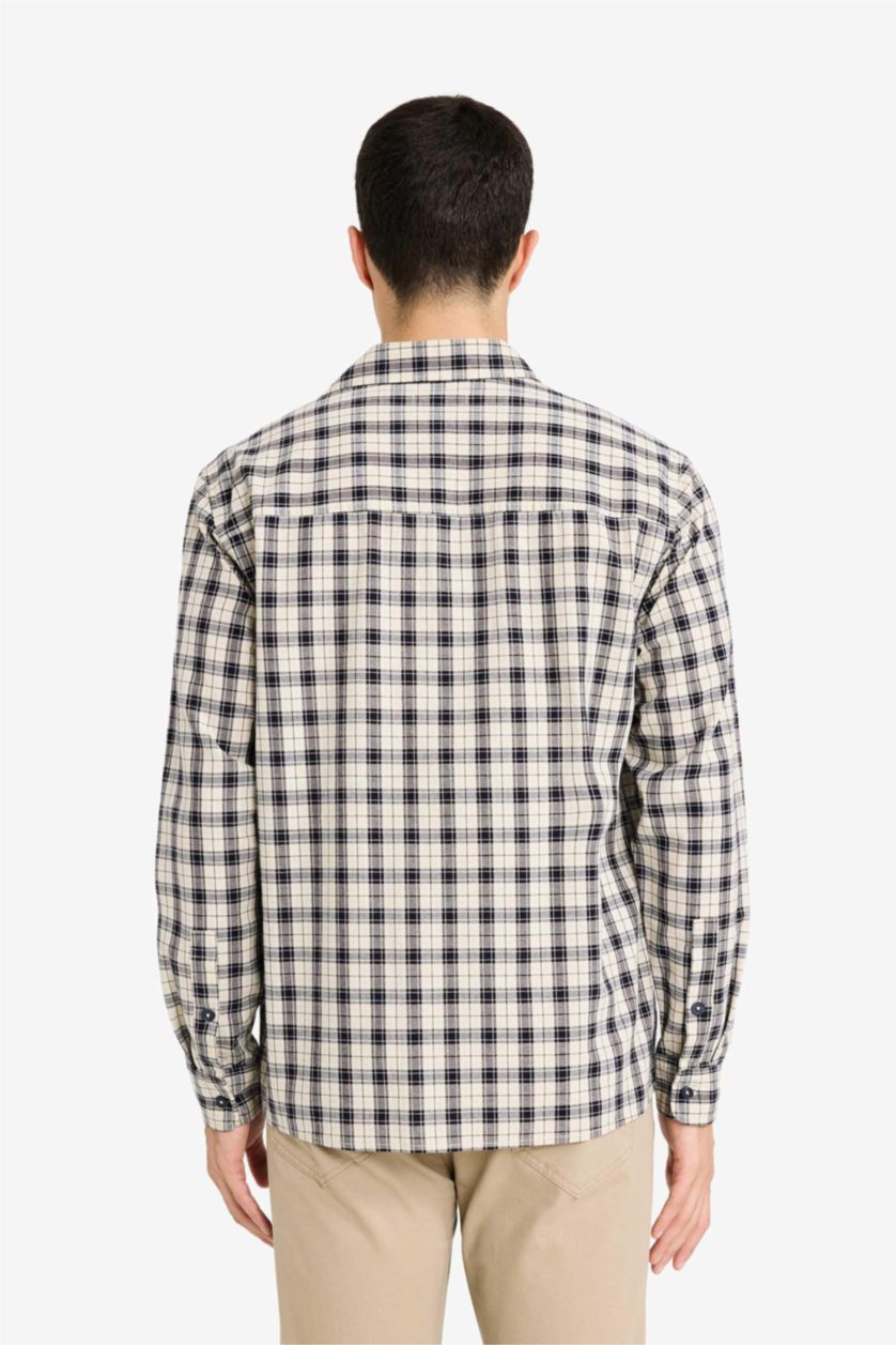 Erkek Lacivert %100 Pamuk Gömlek