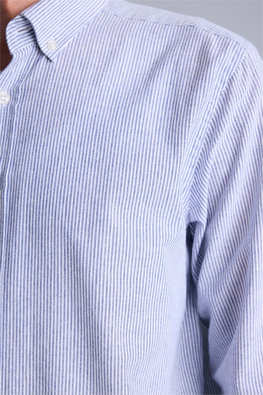 Man Indigo Melange Man Long Sleeve Shirt