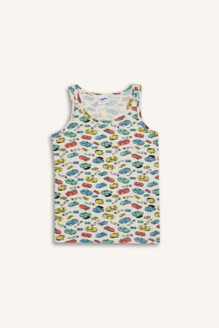 Boys & Teens Blue Boy Hot Wheels 2 Piece Undershirts