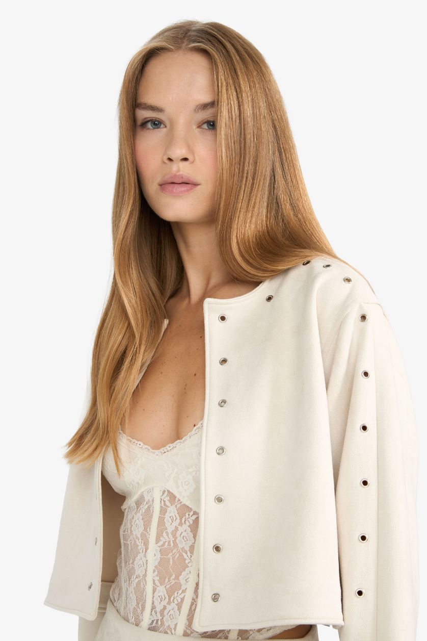 WOMAN Stone Crop Suede Jacket