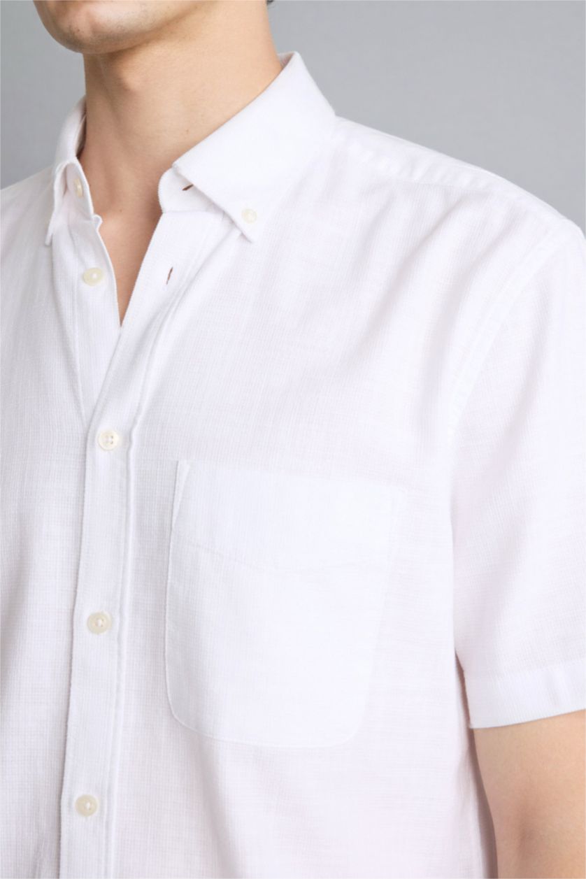 Мужчины Белый Рубашка из 100% хлопка