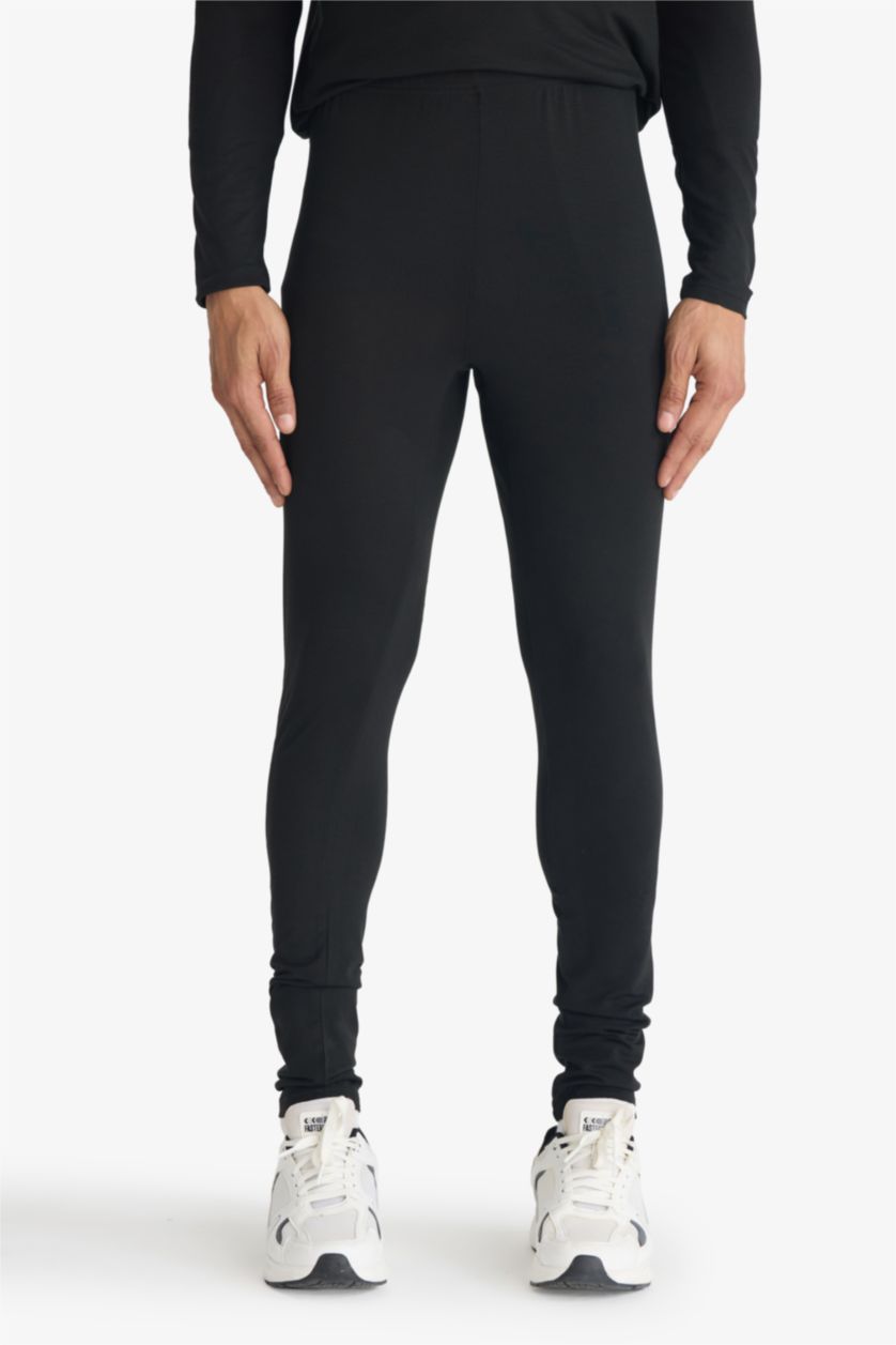 HOMME Noir Collant thermique Coupe régulière