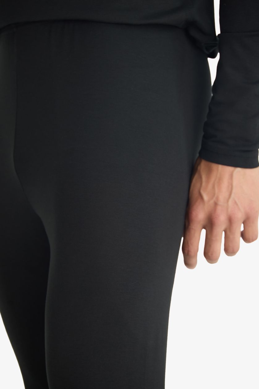 HOMME Noir Collant thermique Coupe régulière