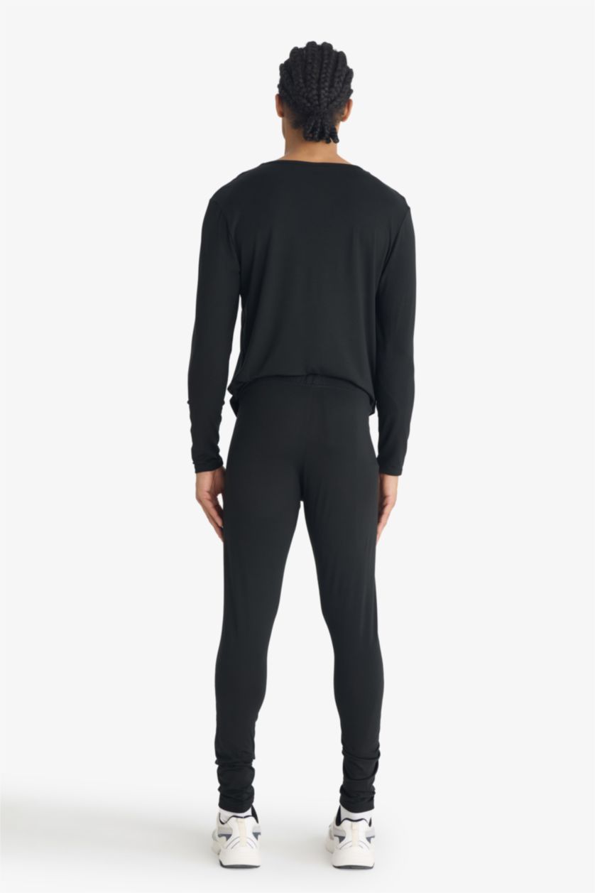 HOMME Noir Collant thermique Coupe régulière