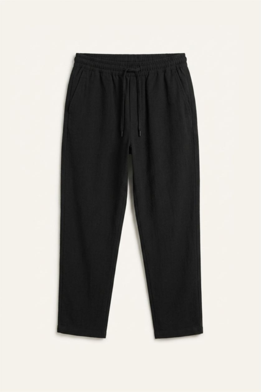 Men Black Baggy Fit Trousers