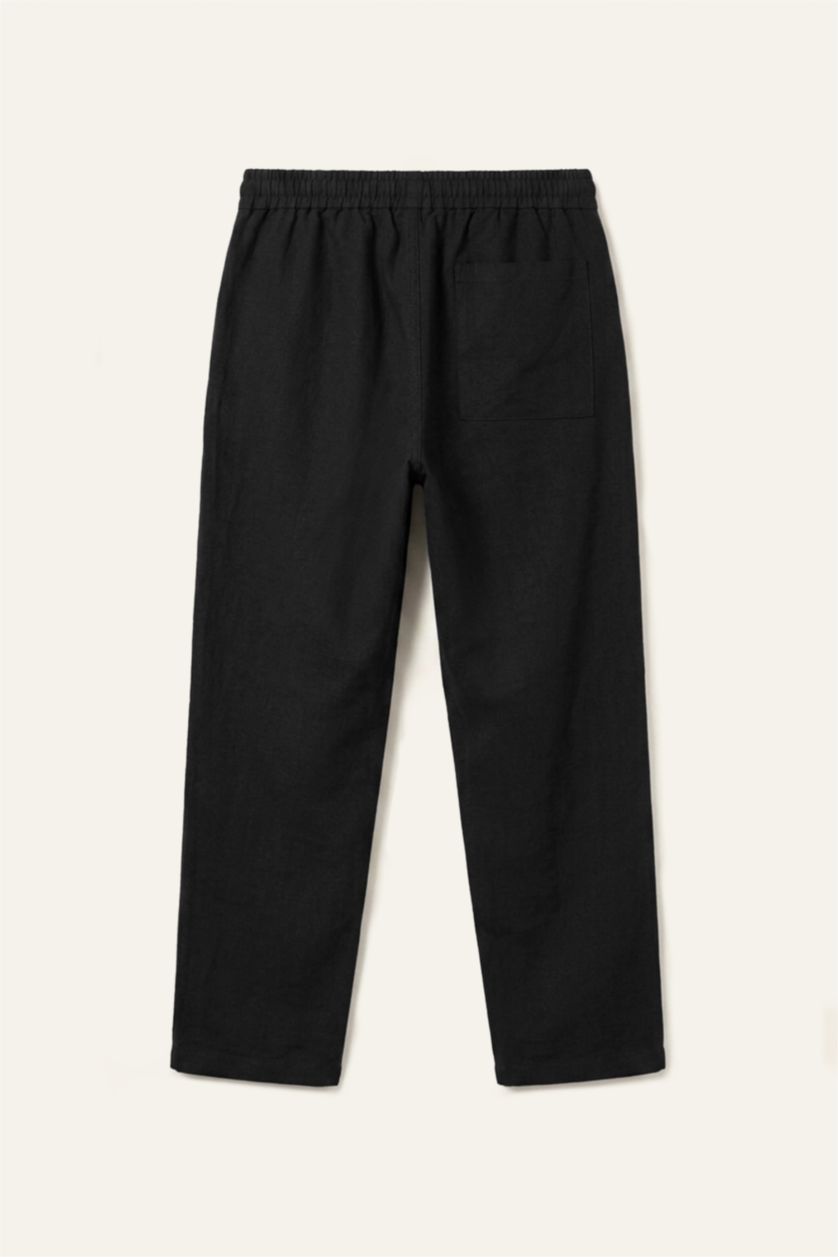 Men Black Baggy Fit Trousers