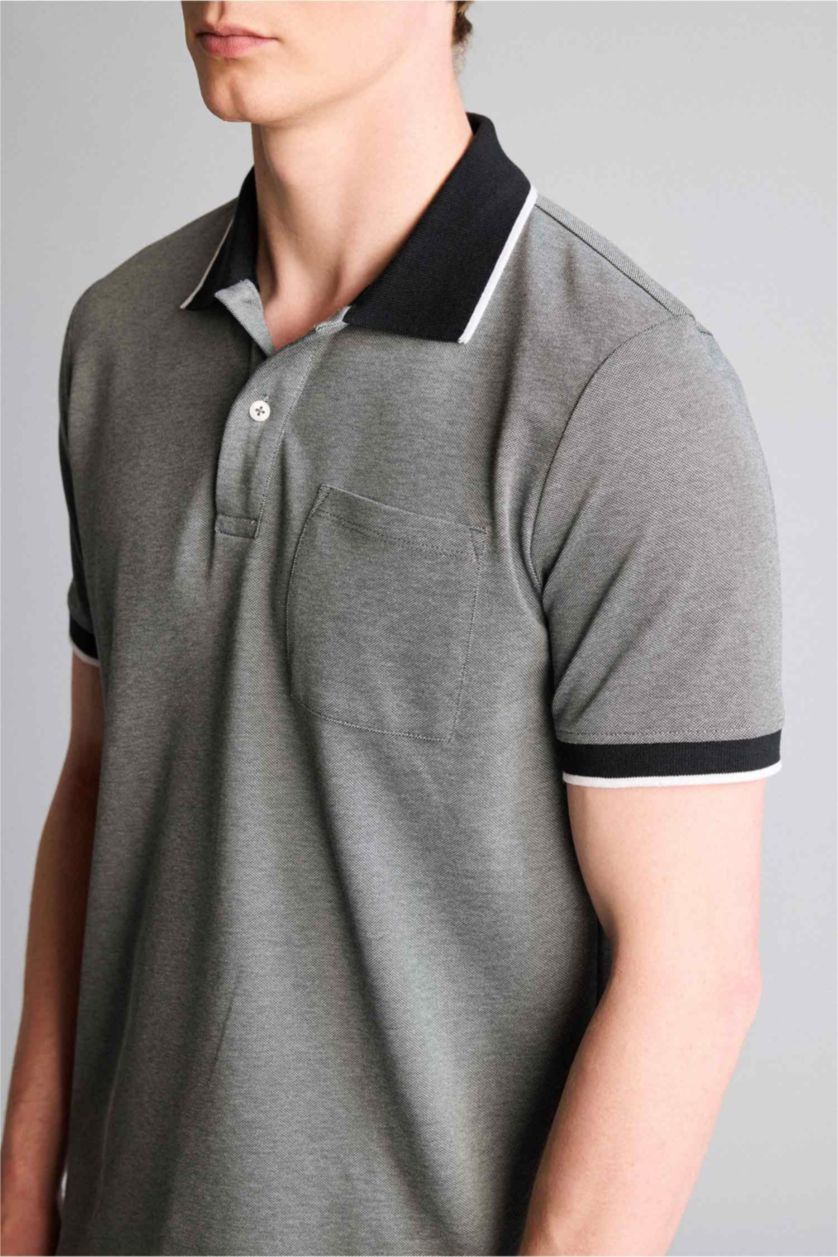Erkek Antrasit Kısa Kollu Polo Tişört