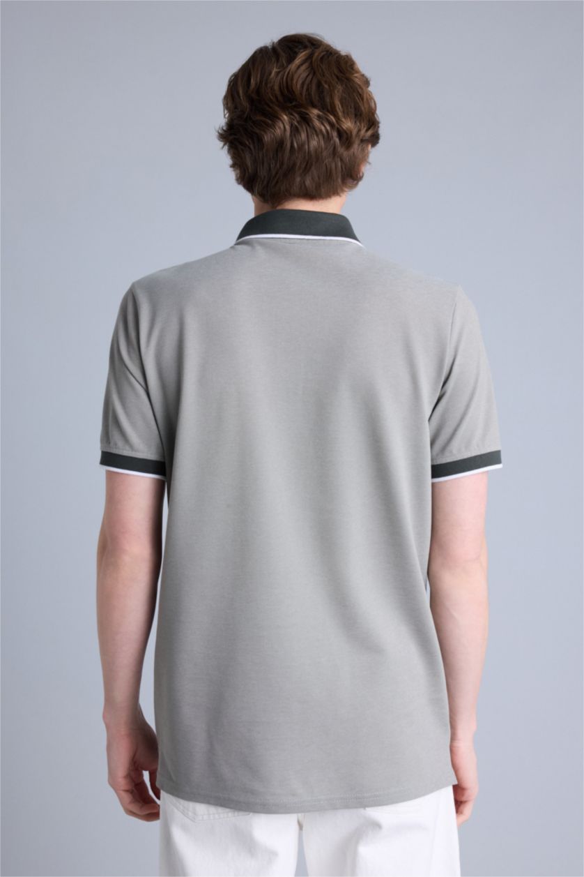 Erkek Açık Haki Kısa Kollu Polo Tişört