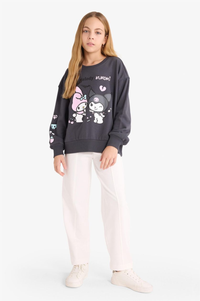 Girls & Teens Ecru Girl Barrel Fit Elastic Waist Sweatpants