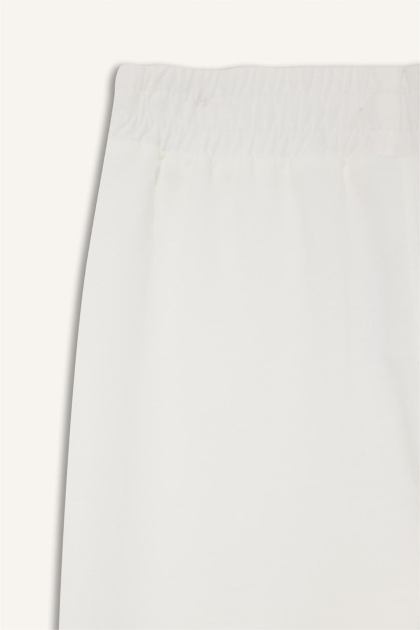 Girls & Teens Ecru Girl Barrel Fit Elastic Waist Sweatpants