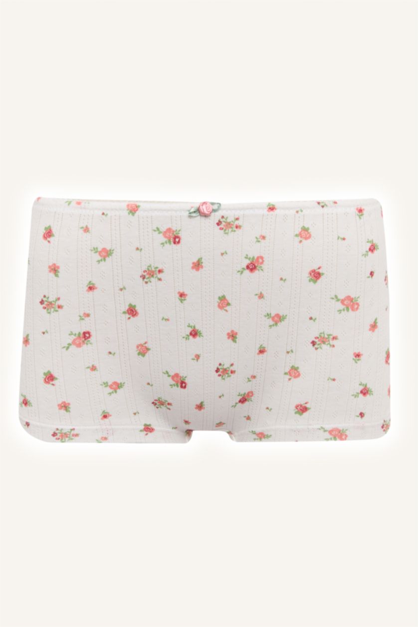 Women Rose Cotton Slip Panty