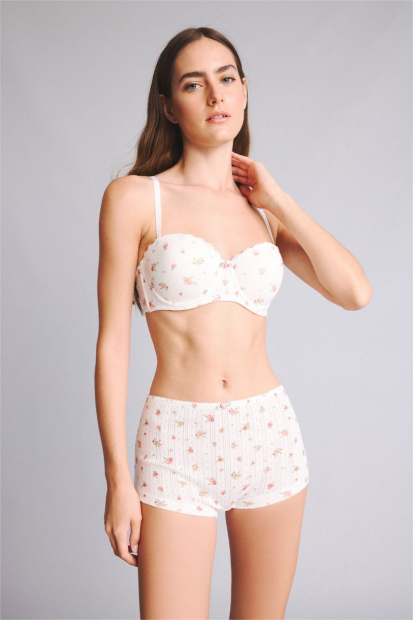 Women Rose Cotton Slip Panty
