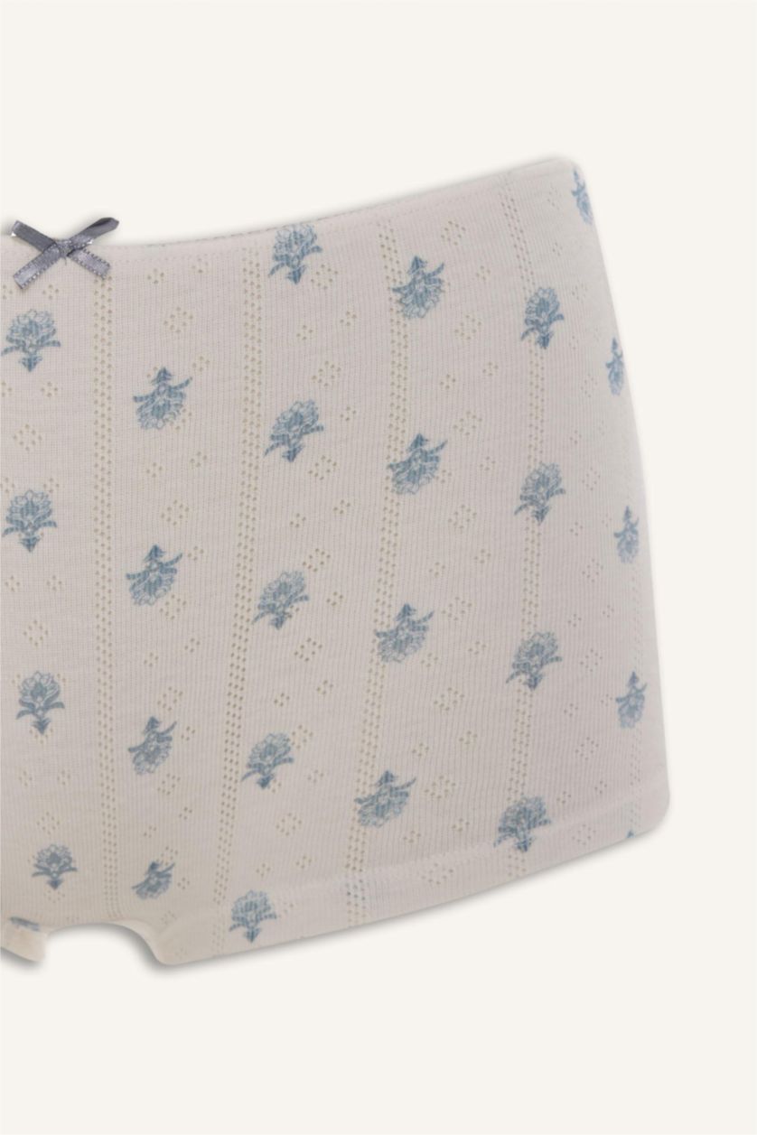 WOMAN White Floral Cotton Slip Panty
