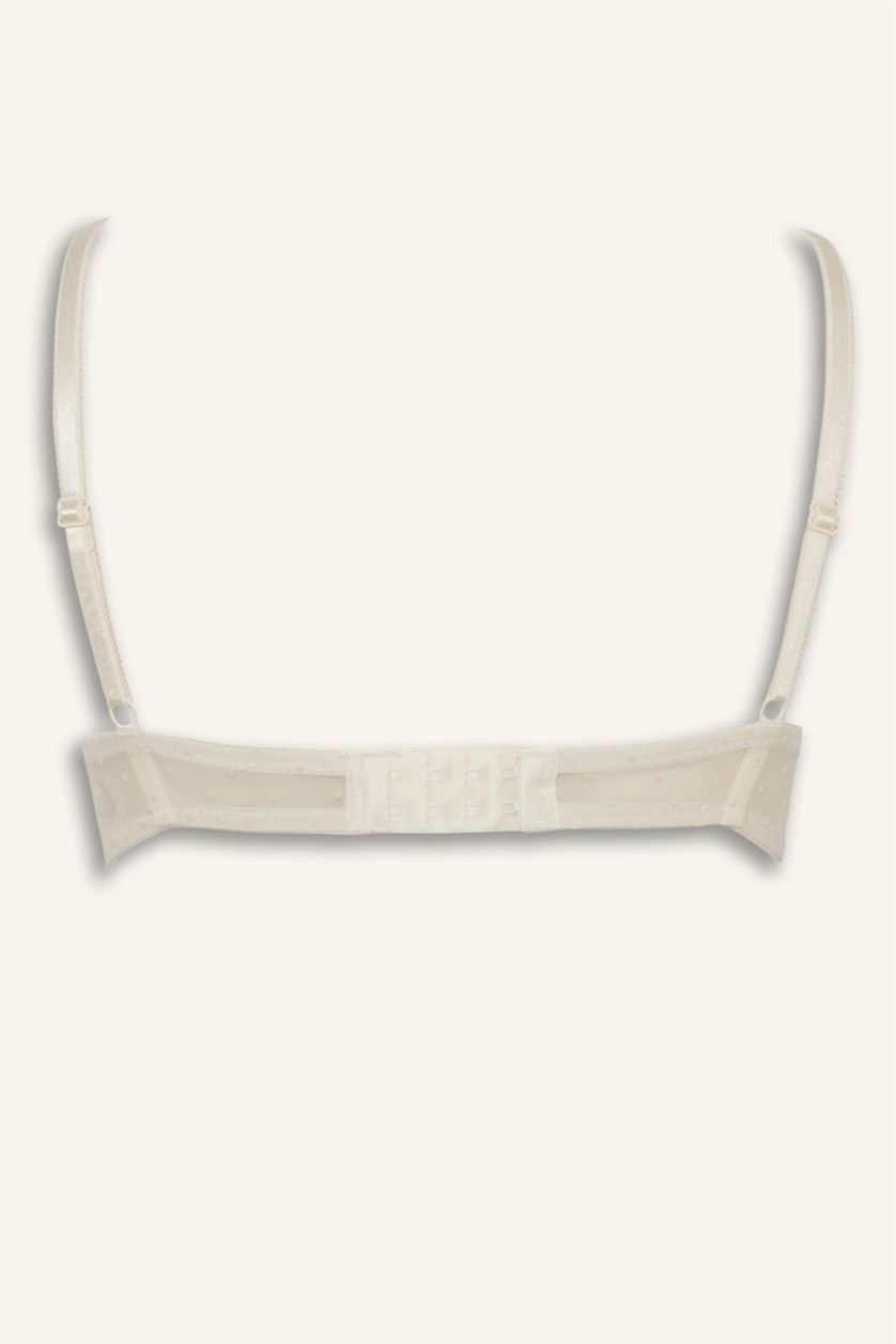 Woman White Fall in Love With Lace With Pad Bra