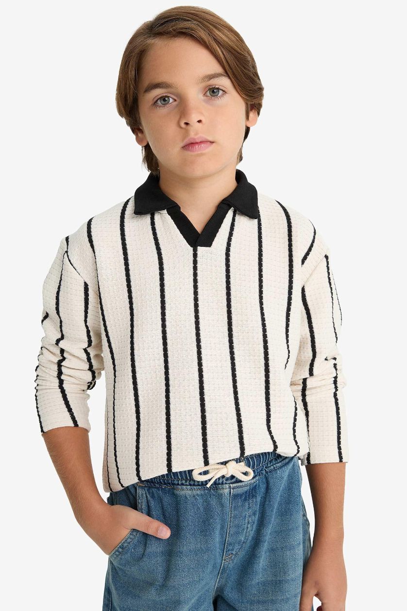 أولاد اوف وايت تيشيرت بولو ولادي نص ردن وافل قصة عادية