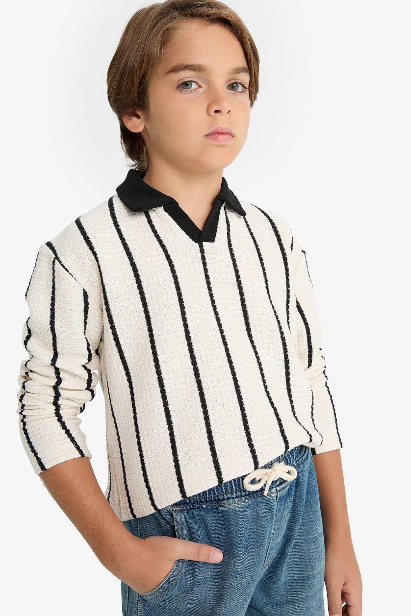 أولاد اوف وايت تيشيرت بولو ولادي نص ردن وافل قصة عادية