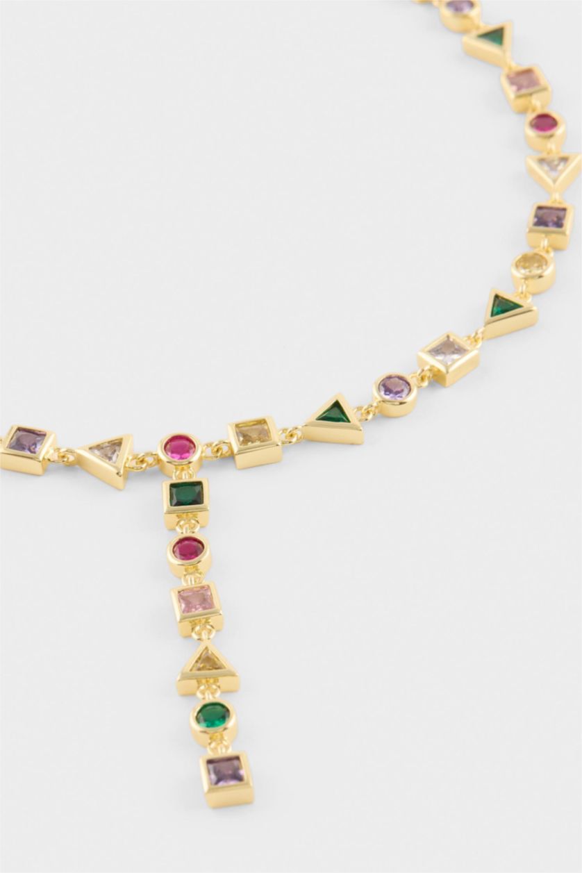 Kadın Altın Reis X DeFacto Taşlı Gold Kolye