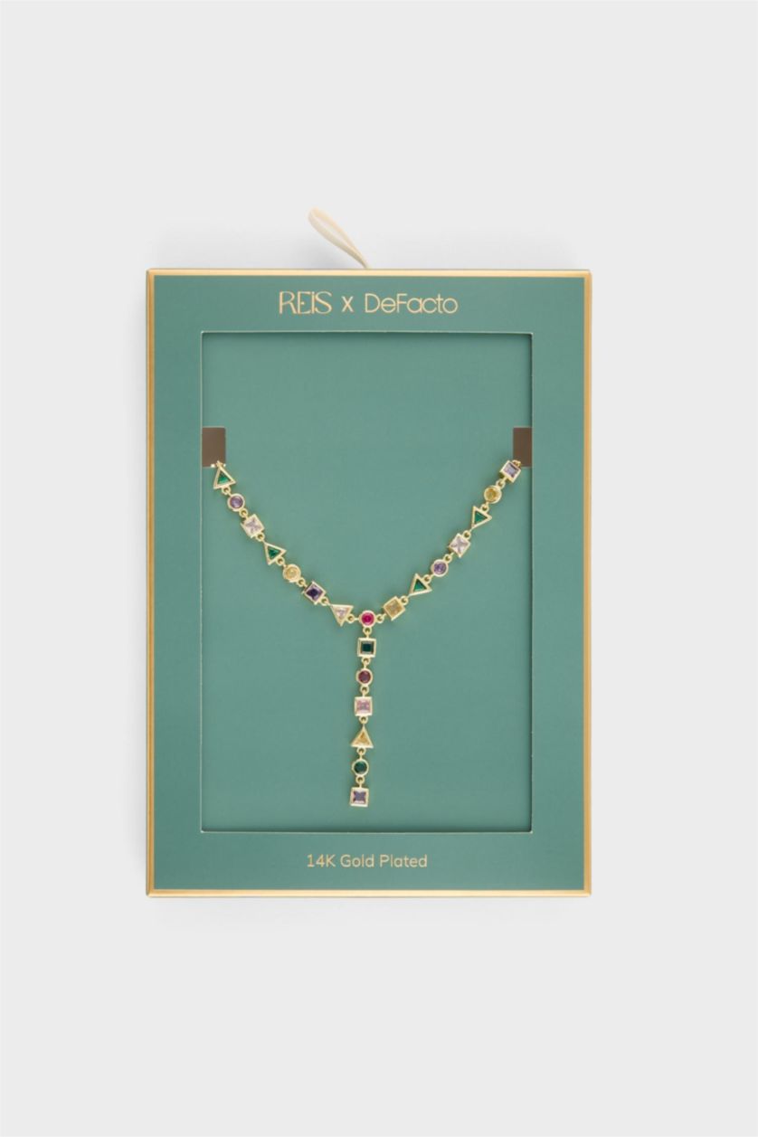 Kadın Altın Reis X DeFacto Taşlı Gold Kolye