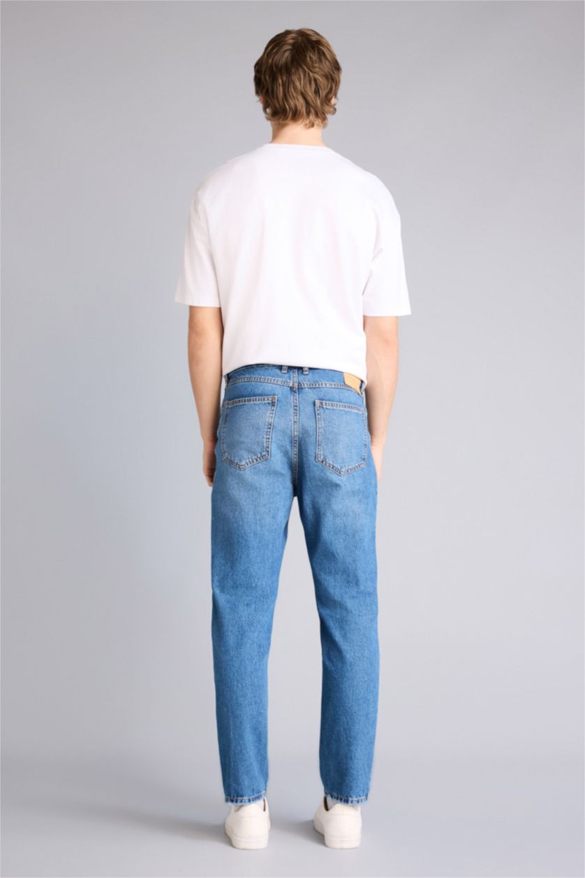 HOMME Bleu Jean Coupe slim Style des années 90