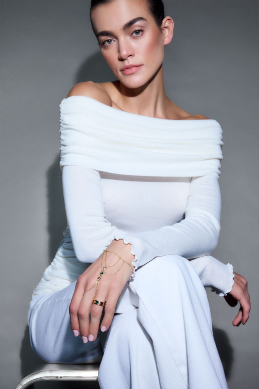 Kadın Altın Reis X DeFacto Taşlı Gold Şahmeran