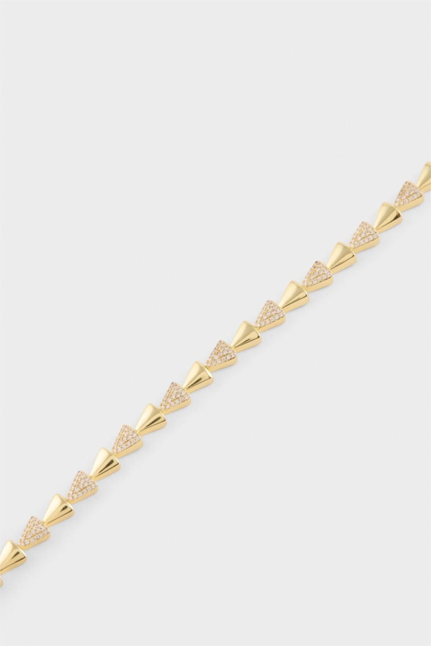 Kadın Altın Reis X DeFacto Üçgen Figürlü Gold Bileklik