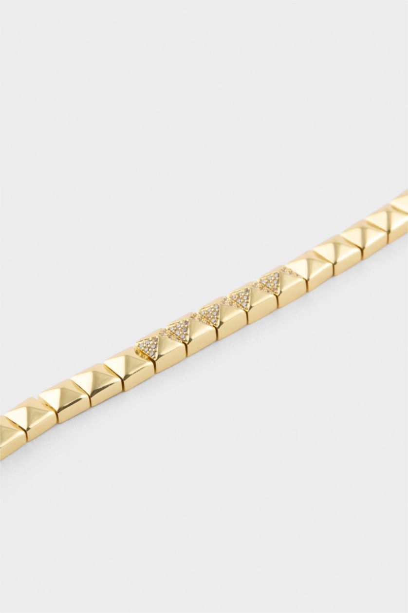 Kadın Altın Reis X DeFacto Kare Figürlü Gold Bileklik