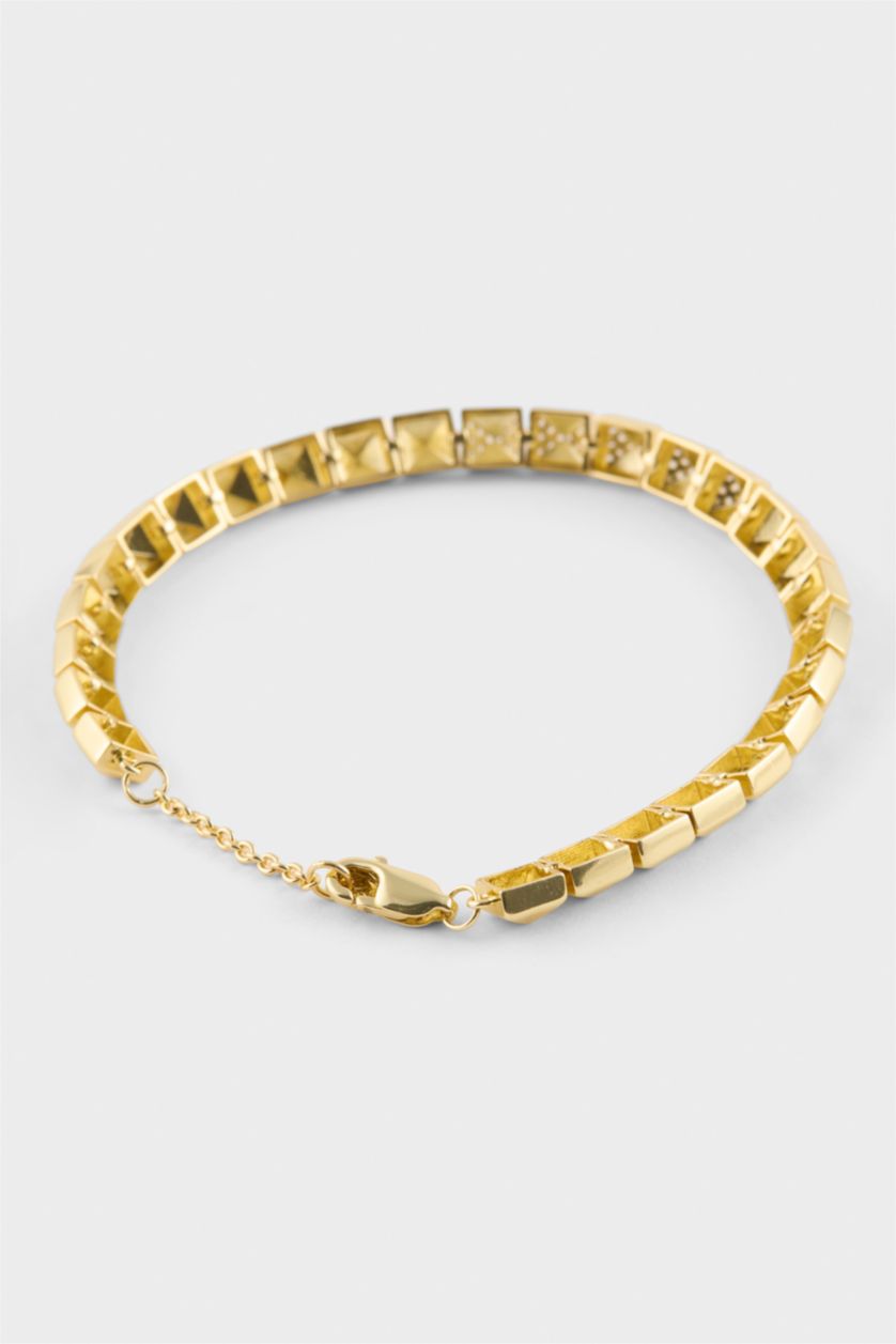 Kadın Altın Reis X DeFacto Kare Figürlü Gold Bileklik
